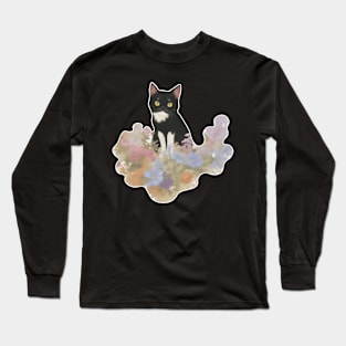 Cat Miaw: Playful and Cute Cat Design Long Sleeve T-Shirt